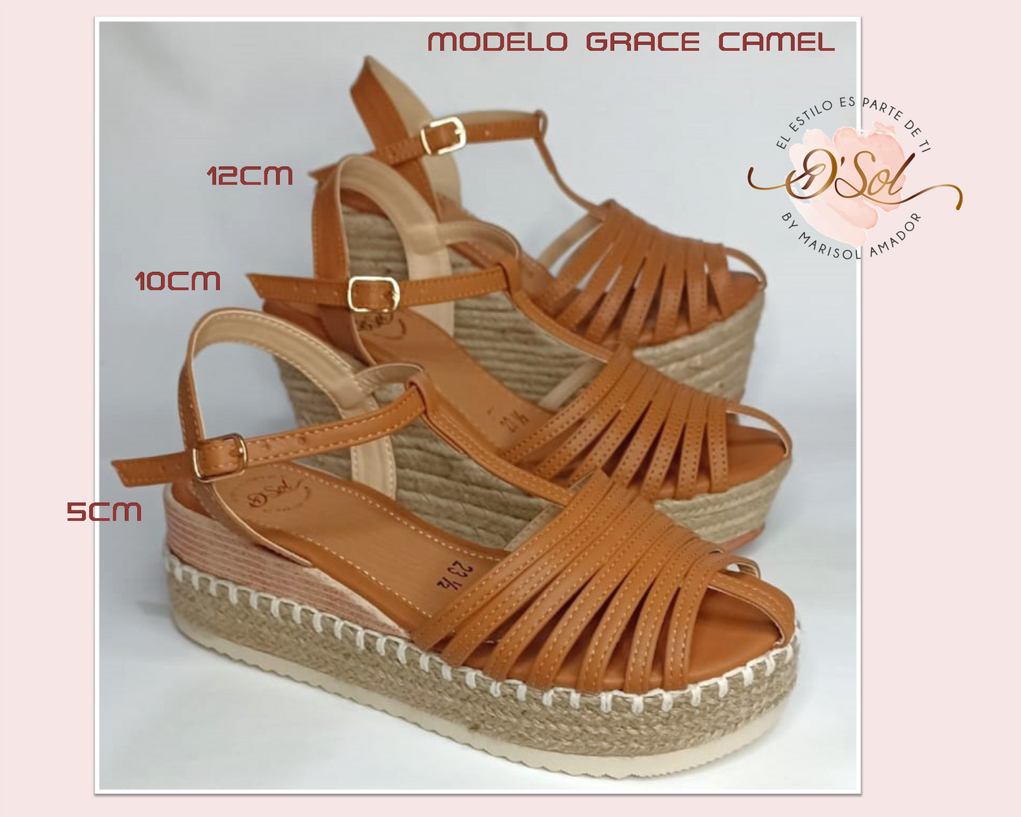 ALPARGATAS  GRACE CAMEL  9CM