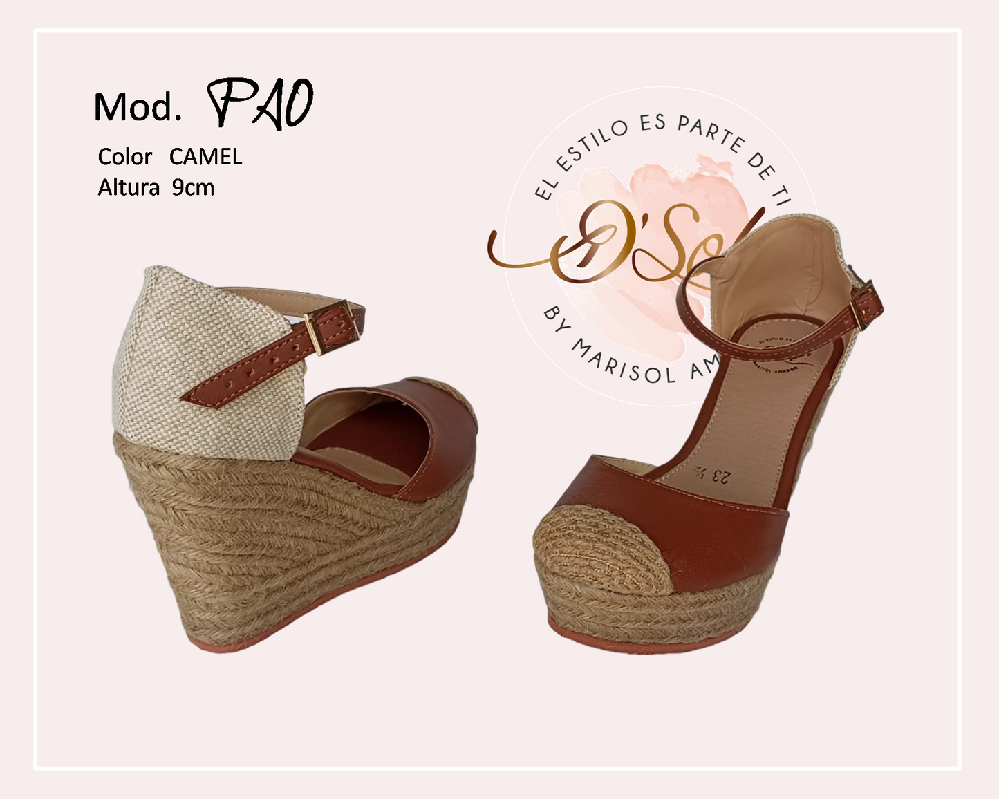 ALPARGATAS PAO  9CM CAMEL