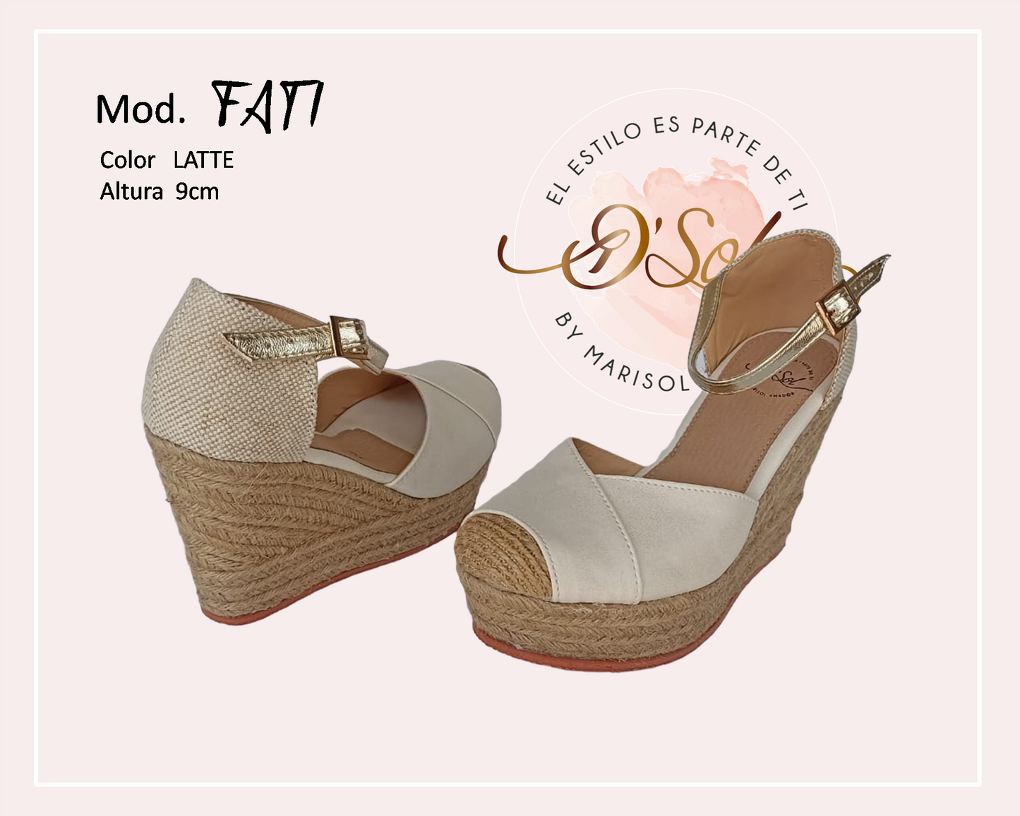 ALPARGATAS FATI   9CM LATTE