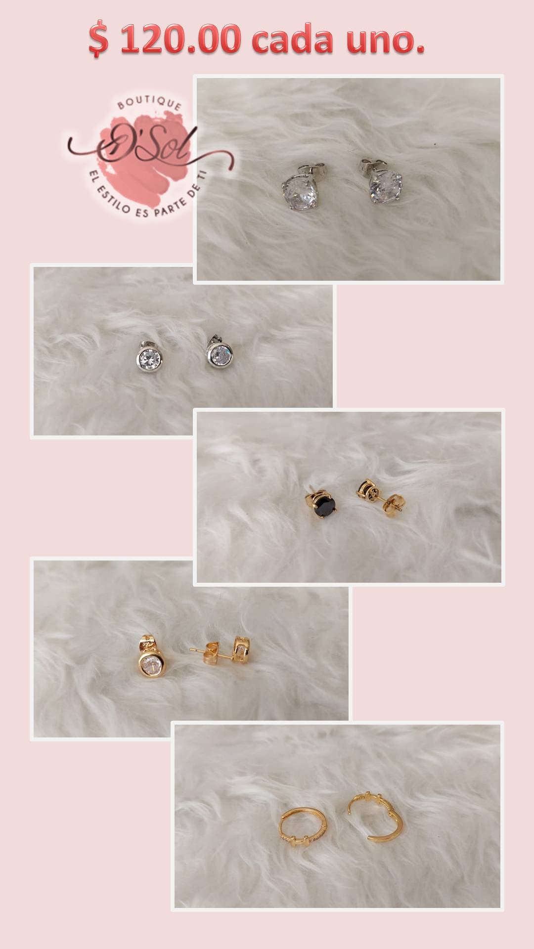 .ACCESORIOS   ARETES PEQUEÑOS. -L1