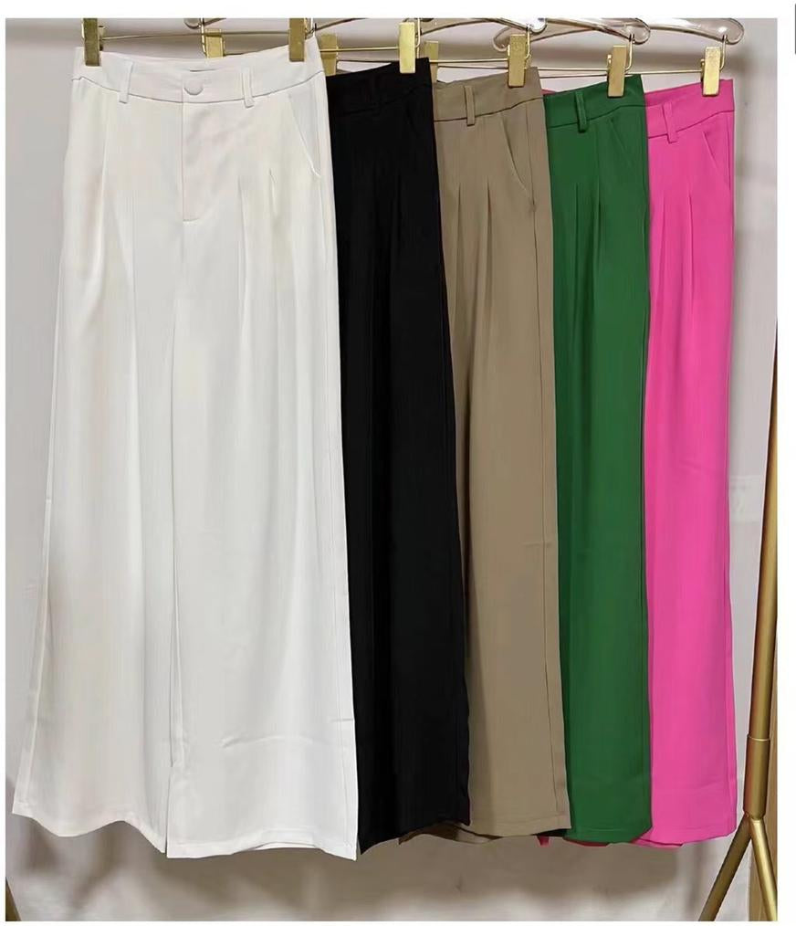 ROPA  PANTALON DE PIERNA ANCHA BOTON