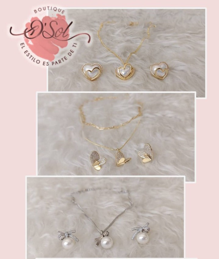 .ACCESORIOS   SET DE ARETES Y COLLAR -L5